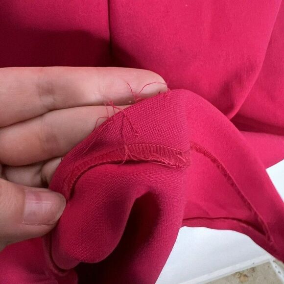 LIKELY La Brea Dress Size 6 Red Crepe Bodycon Sleeveless Square Neck Lined NWT - Picture 7 of 8